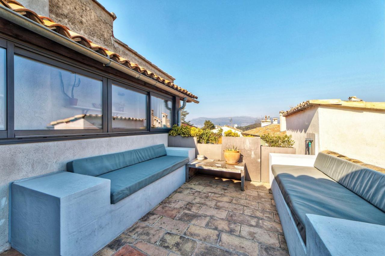 Townhouse Mougins In The Old Village, Fantastic View, Sea And Mountains Exterior photo