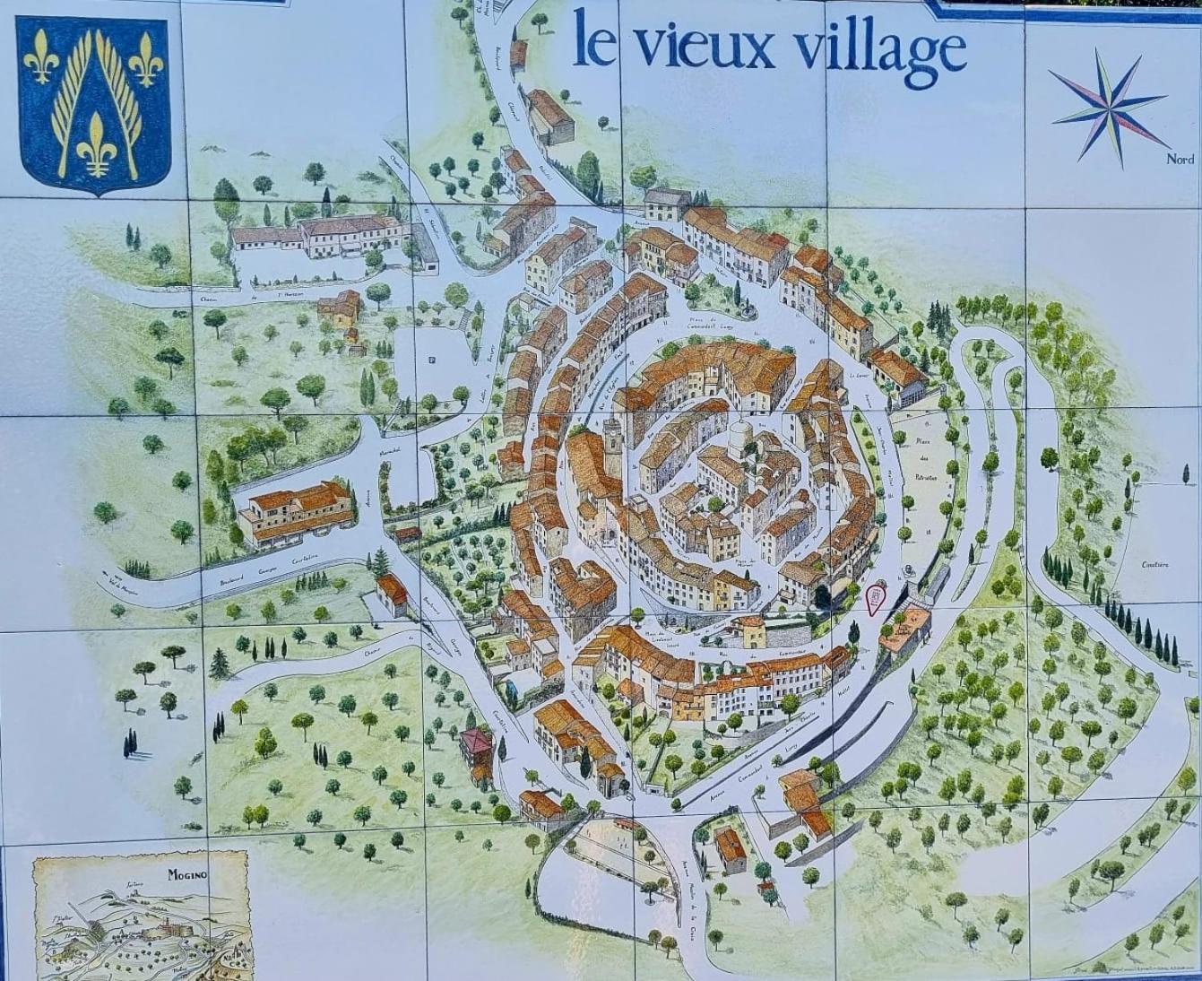 Townhouse Mougins In The Old Village, Fantastic View, Sea And Mountains Exterior photo